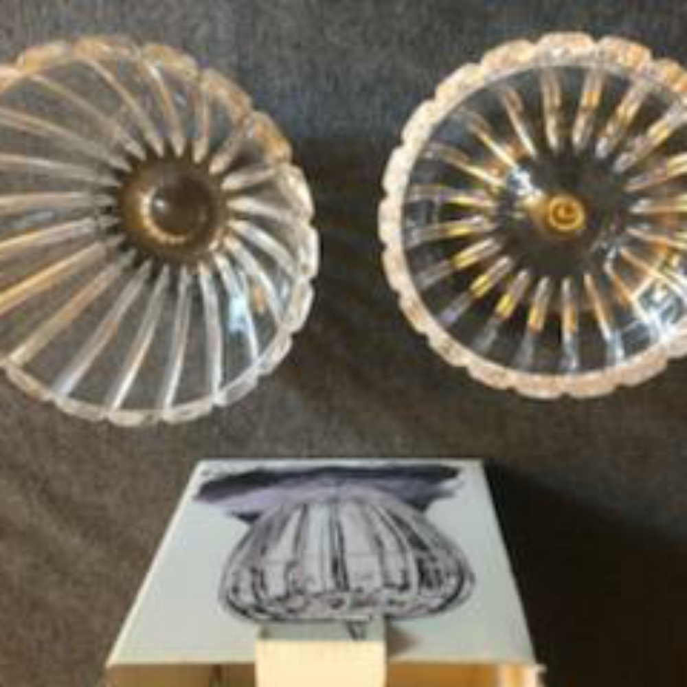 Vintage Crystal Clear Glass Deep Cut Trinket Box Candy Dish Crystal Clear Glass - Picture 6 of 12